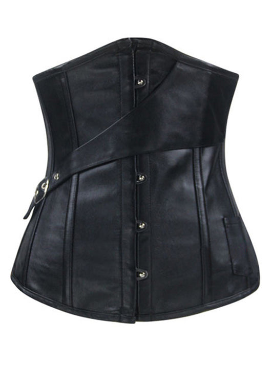 Rero Goth Leatherette Steel Bone Waist Cincher Underbust Corset