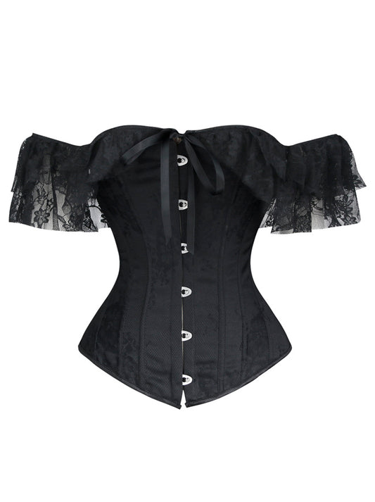 Steampunk Vintage Victorian Off Shoulder Overbust Corset Top