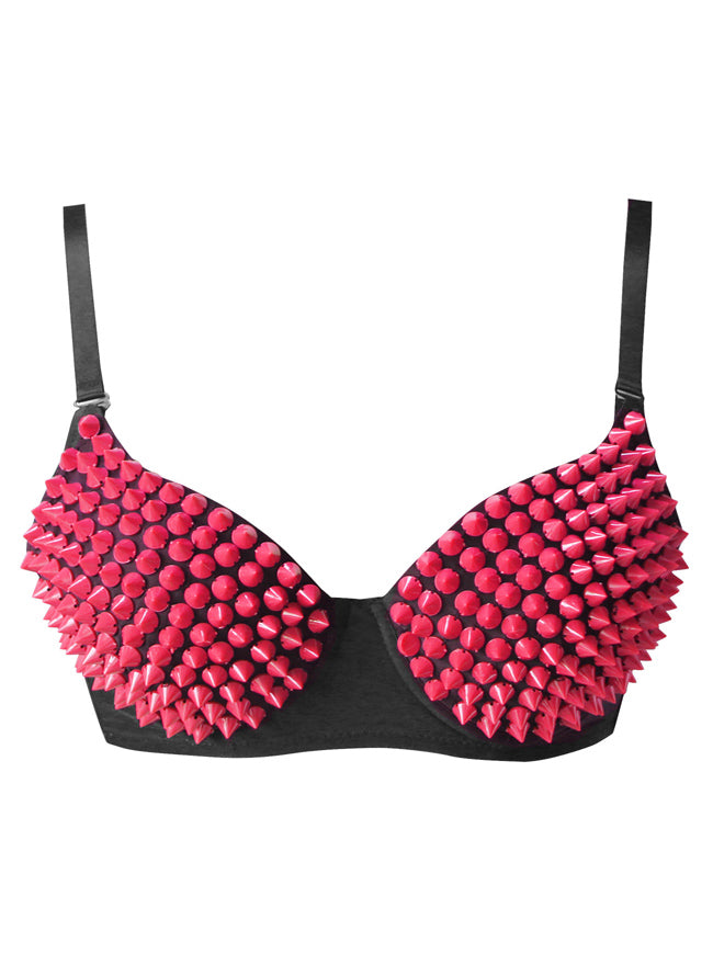 Steampunk B Cup Spike Studs Rivet Party Club Rave Sport Bra Tops