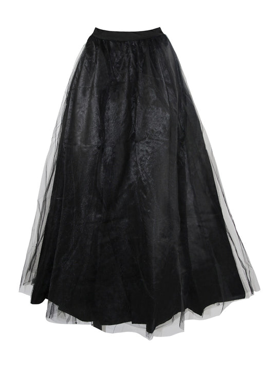 Vintage Layered Tulle Floor Length Long Skirt Dress