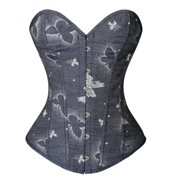 Classic brocade overbust corset vest inspired by Audrey Hepburn