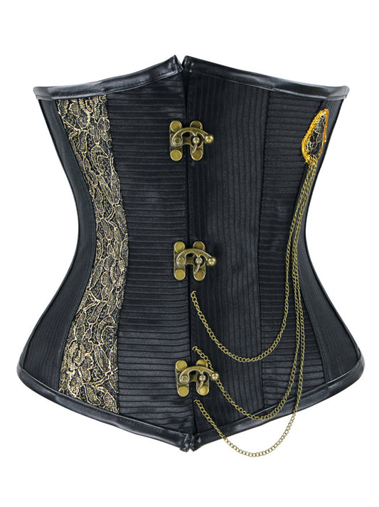 Steampunk Retro Steel Boned WaistTraining Underbust Corset