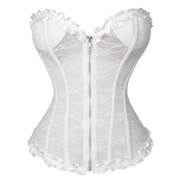 Victorian Burlesque Waist Training Overbust Corset 